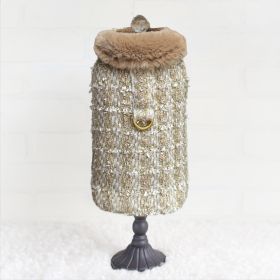 Annabella Dog Coat (Color: Gold Ore, size: MD)