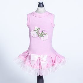 Bicycle Dog Dress (Color: Pink, size: XS)