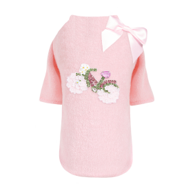 Bicycle Dog Sweater (Color: Baby Pink, size: XS)