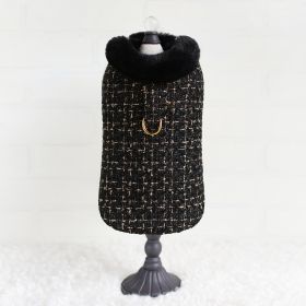 Chantel Tweed Dog Coat (Color: Cream, size: MD)
