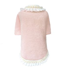 Dream Pearls Dog Sweater (Color: Peach, size: XS)