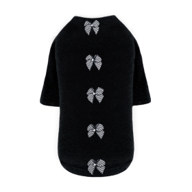 Houndstooth Dog Sweater (Color: Black, size: XXS)
