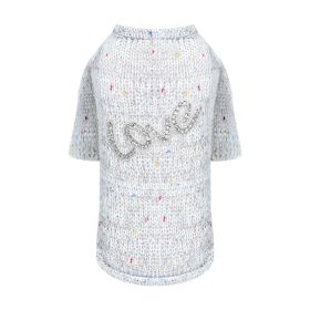 Love Dog Sweater (Color: Grey, size: XS)