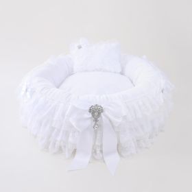 Anastasia Dog Bed (Color: White)