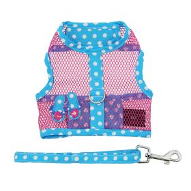 Cool Mesh Dog Harness Under the Sea Collection (Color: Pink and Blue Flip Flops, size: X-Small)