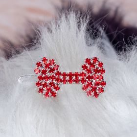 Crystral Bone Barrette (Color: Red)