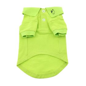 Solid Dog Polo (Color: Green Flash, size: X-Large)
