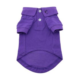 Solid Dog Polo (Color: Ultra Violet, size: X-Large)