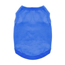 Cotton Dog Tank (Color: Nautical Blue, size: large)