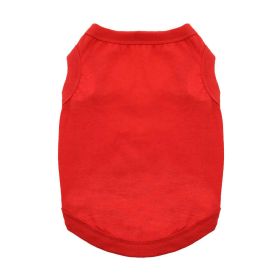 Cotton Dog Tank (Color: Flame Scarlet Red, size: medium)