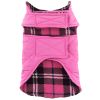 Reversible Fleece Lined Puffer Dog Coat