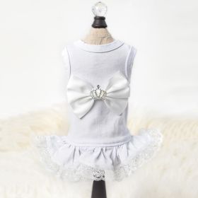 Royal Princess Dog Dress (Color: White, size: XS)