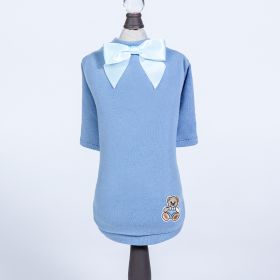 Baby Bear Dog  Tee (Color: Baby Blue, size: MD)